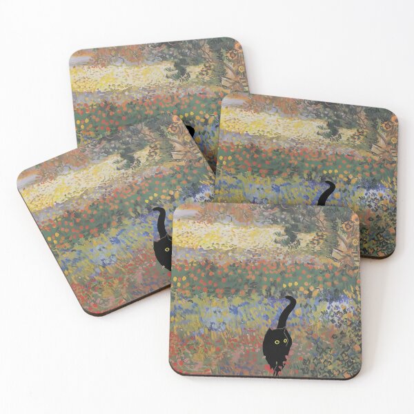 Item preview, Black cat in Van gogh’s gardens designed and sold by outdoorwayys.