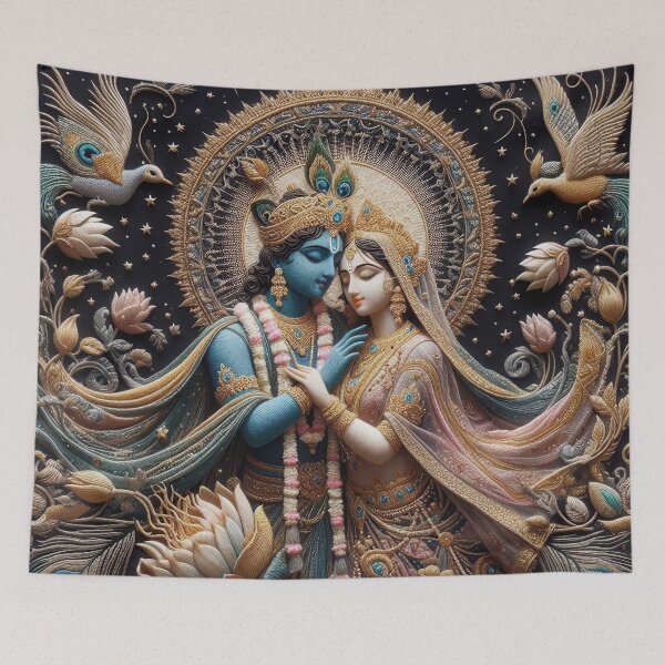 Item preview, Radha Krishna Divine Embrace Harmony designed and sold by ApproachingZion.