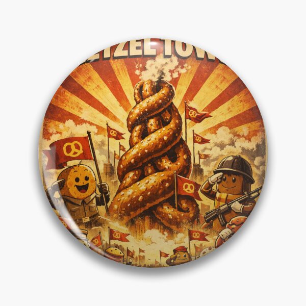 Item preview, Pretzel Tower Poster – All Hail the Pretzel Tower | Absurd Propaganda Wall Art designed and sold by messupbro.