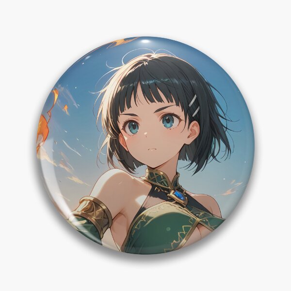 Item preview, Kirigaya Suguha Sword Art Online Fantasy Mage At Sunset With Glowing Staff designed and sold by TorbenKuhano.