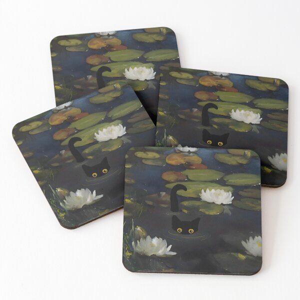 Item preview, Cat under water lilies designed and sold by outdoorwayys.