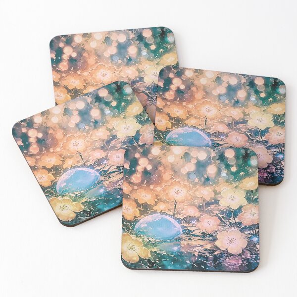 Item preview, Traveling Slime - Glowing Flowers designed and sold by The Jellygaze.