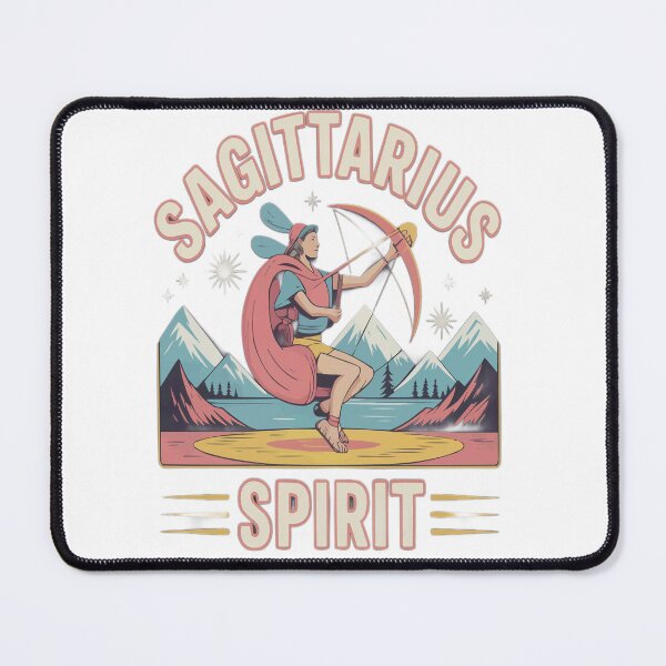 Aperçu de l'œuvre Esprit du Sagittaire – Conception d'aventure astrologique de l'archer du zodiaque créée et vendue par MoodThreadz.