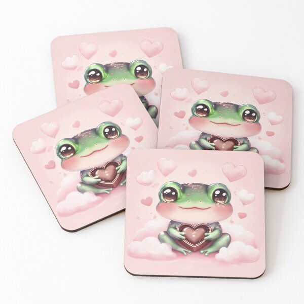 Item preview, Kawaii Frog Valentine’s Day – Cute Frog with Chocolates designed and sold by SmartyWonders.