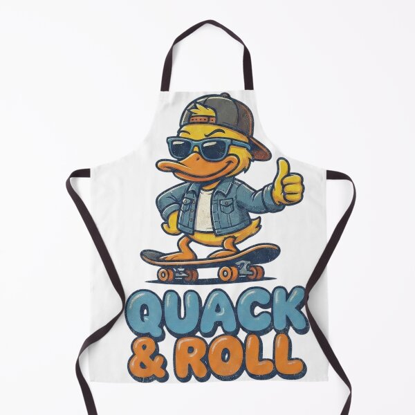 Item preview, Quack & Roll – Retro Skater Duck Vintage Cartoon designed and sold by Simple Graphics.