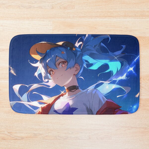 Item preview, Lily Hoshikawa Zombieland Saga Blue Hair Star Shirt Neon Night Vibes designed and sold by TorbenKuhano.