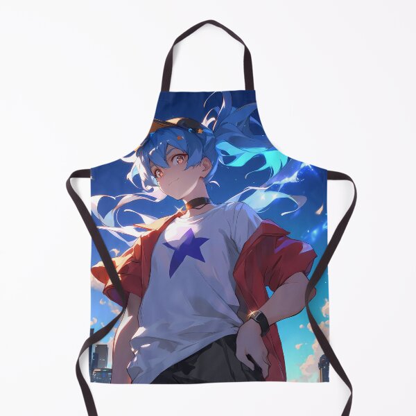 Item preview, Lily Hoshikawa Zombieland Saga Blue Hair Star Shirt Neon Night Vibes designed and sold by TorbenKuhano.
