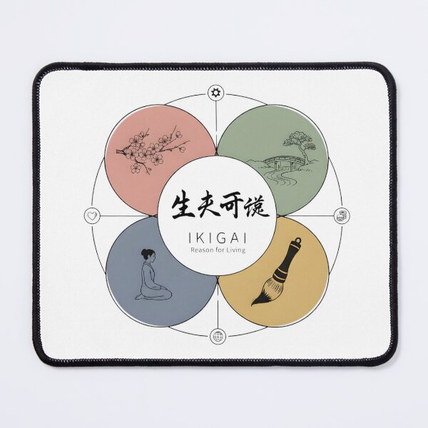 Item preview, Ikigai 生き甲斐 – Reason for Living Japanese Minimal Design designed and sold by ropexxx.