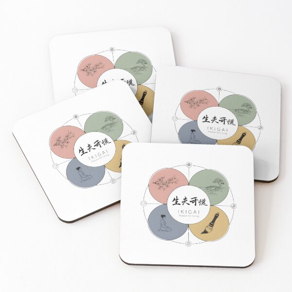 Item preview, Ikigai 生き甲斐 – Reason for Living Japanese Minimal Design designed and sold by ropexxx.