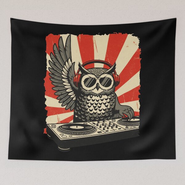 Item preview, Owl Aviator Illustration Vintage Sunburst  designed and sold by JEFDodsonArt.