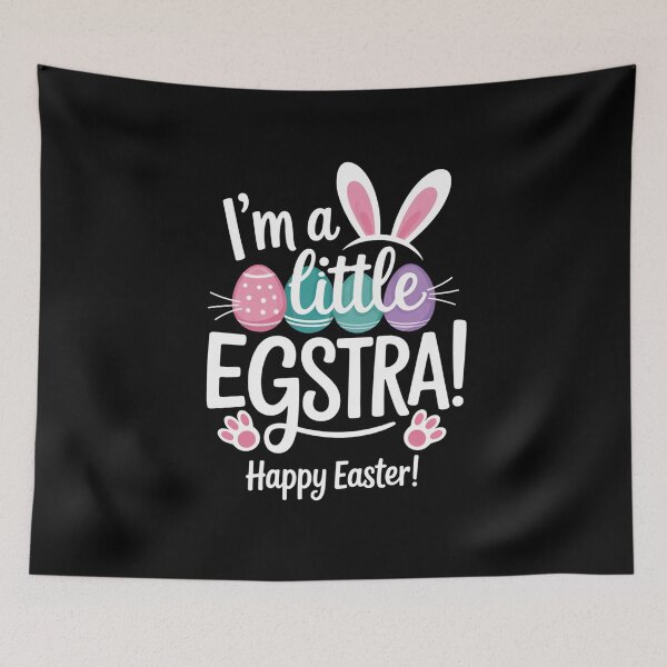 Item preview, Im A Little Egstra Happy Easter Bunny Ears Eggs designed and sold by CORJIDOG-ART.