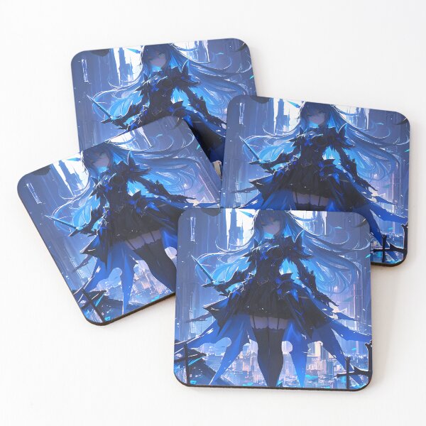 Item preview, Kotori Itsuka Date A Live Blue Gothic Cityscape Nightfall Fantasy Aura designed and sold by TorbenKuhano.