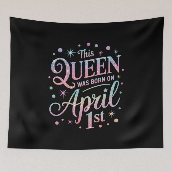 Item preview, This Queen Was Born On April 1st Birthday Girl designed and sold by CORJIDOG-ART.