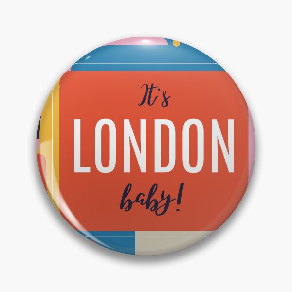 Item preview, It's London, baby! A colorful city collage designed and sold by Rue Market.