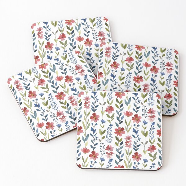Item preview, Seamless Floral Pattern Watercolor Botanical Stripes designed and sold by FRH Design ⭐⭐⭐⭐⭐.