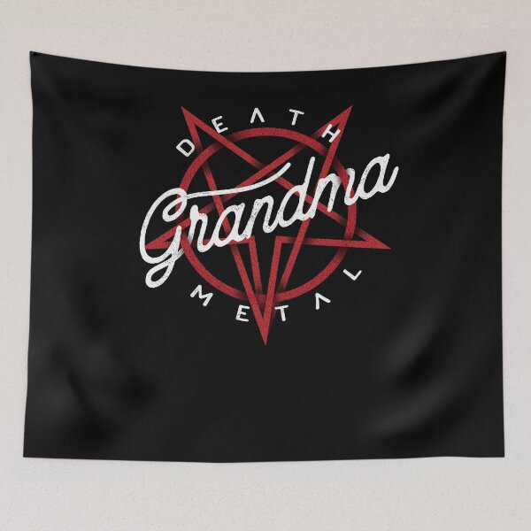 Item preview, Death Metal Grandma Hand Lettering Pentagram designed and sold by javaneka.