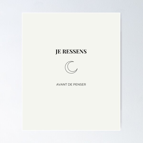 Item preview, I feel before I think – Minimalist design, sensitivity & intuition designed and sold by Mysteriaprint.