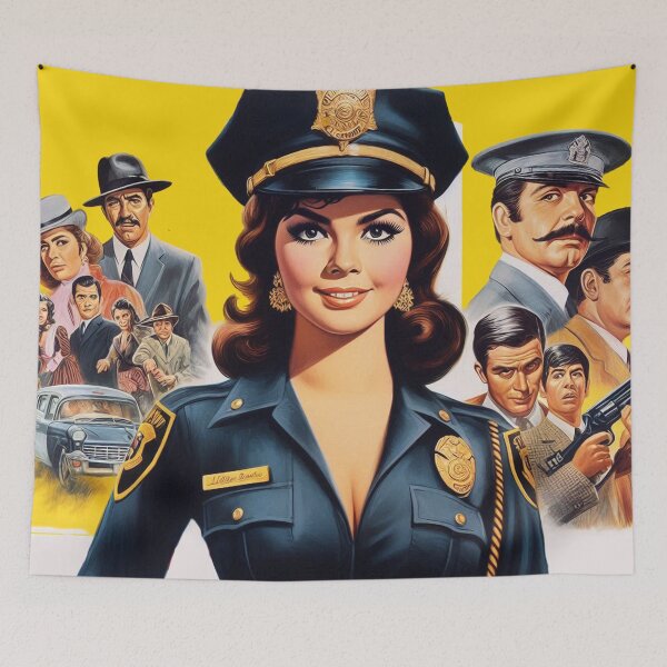 Item preview, Retro Policewoman designed and sold by PulpVintage.