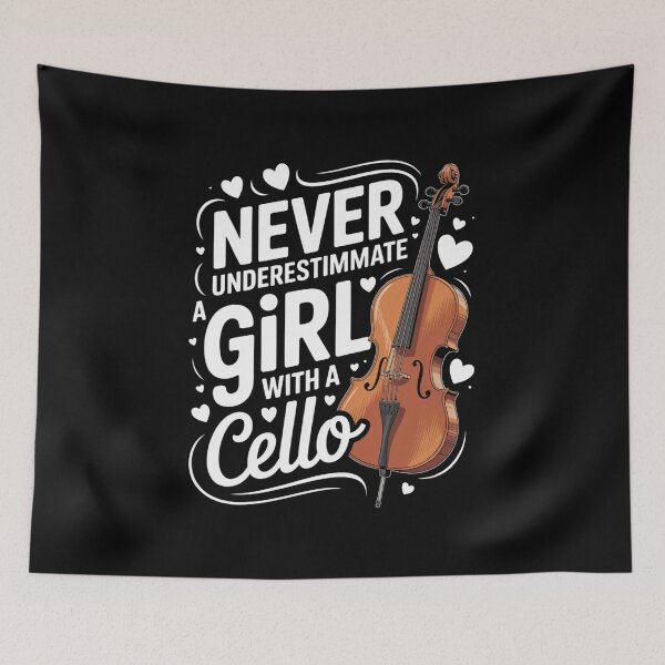 Item preview, Never Underestimate A Girl With A Cello designed and sold by CORJIDOG-ART.