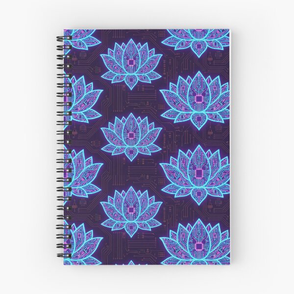 Item preview, Hard Techno Soft Heart Cyber Circuit Lotus Pattern designed and sold by RaveNamaste.
