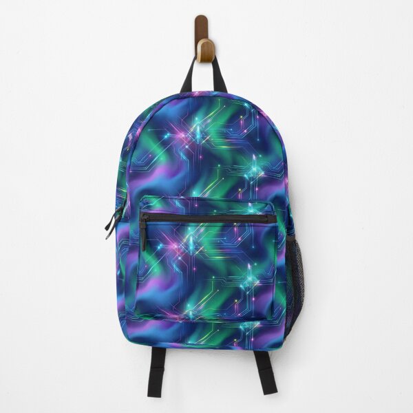 Item preview, Hard Techno Soft Heart Abstract Aurora Circuit Pattern designed and sold by RaveNamaste.