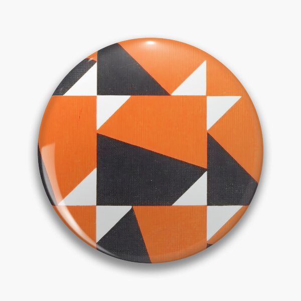 Item preview, Vibrant Geometric Fusion: Abstract Cubist Orange & Obsidian Abstract Art designed and sold by WheresMyMojo.