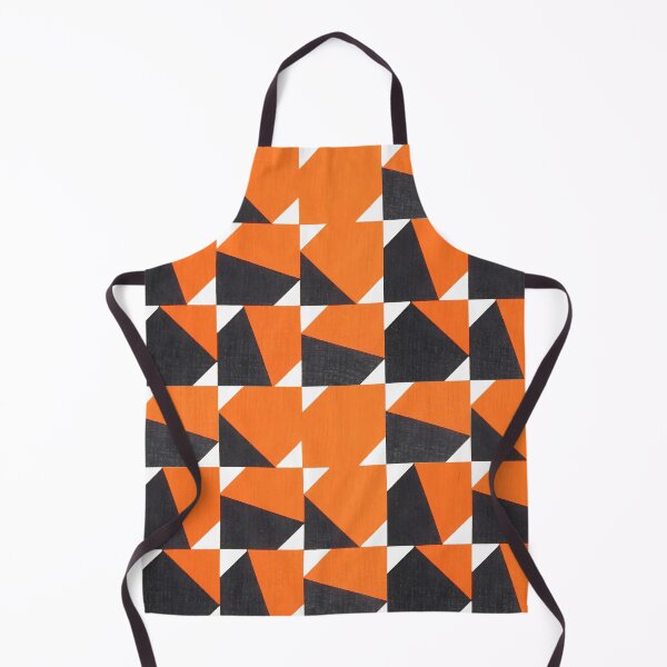 Item preview, Vibrant Geometric Fusion: Abstract Cubist Orange & Obsidian Abstract Art designed and sold by WheresMyMojo.