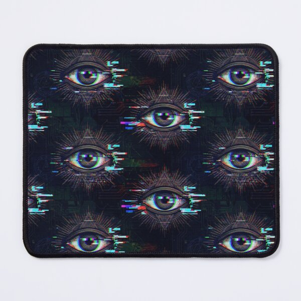 Item preview, Hard Techno Soft Heart Glitch Eye Illuminati Pattern designed and sold by RaveNamaste.
