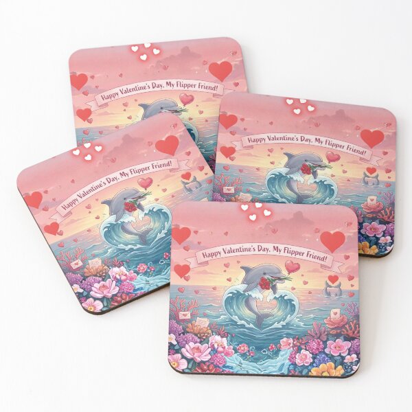 Item preview, Valentine Dolphin Heart Wave Ocean Love Art designed and sold by Innova_Creations.