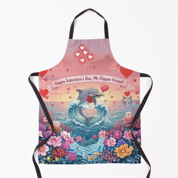 Item preview, Valentine Dolphin Heart Wave Ocean Love Art designed and sold by Innova_Creations.