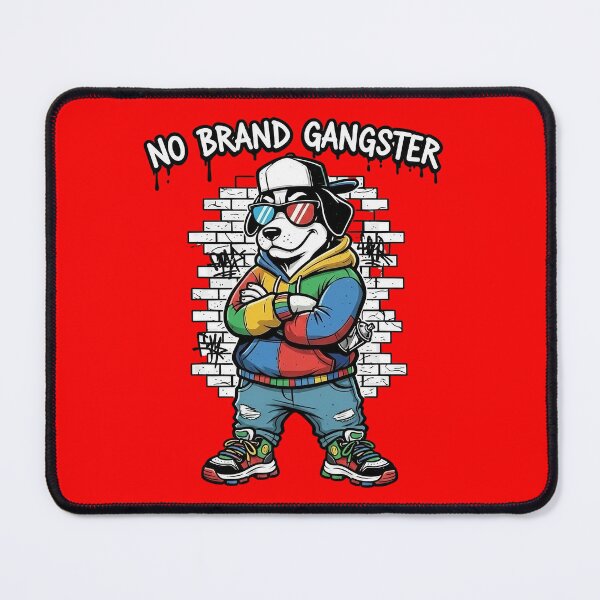 Item preview, No Brand Gangster – Funny Anti-Brand Street Style Design designed and sold by GiftedExplorer.