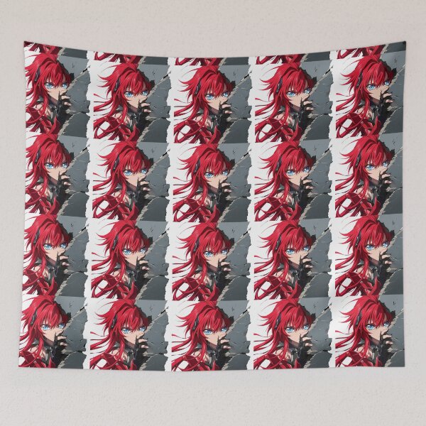 Item preview, Rias Gremory High School Dxd Red Hair Peeking Chibi designed and sold by TorbenKuhano.