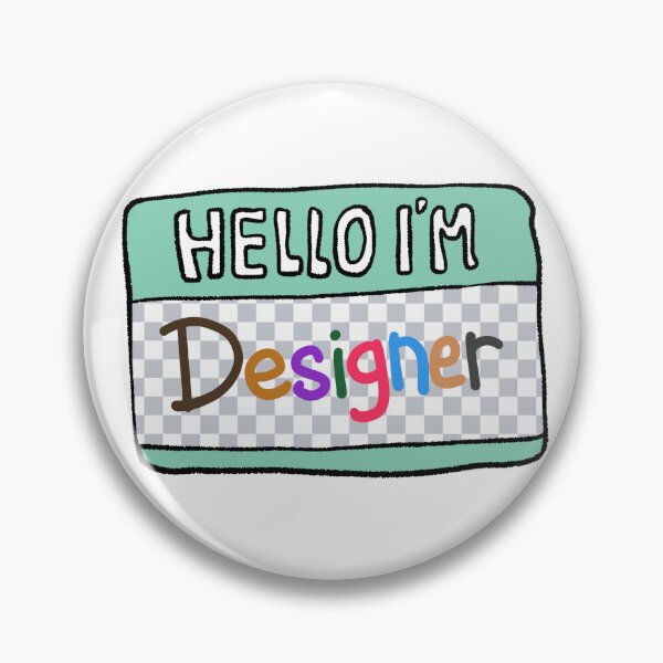 Artikelvorschau, Lustiges Namensschild „Hallo, ich bin Designer“ – Geschenk für Grafikdesigner entworfen und verkauft von RNASstuff.