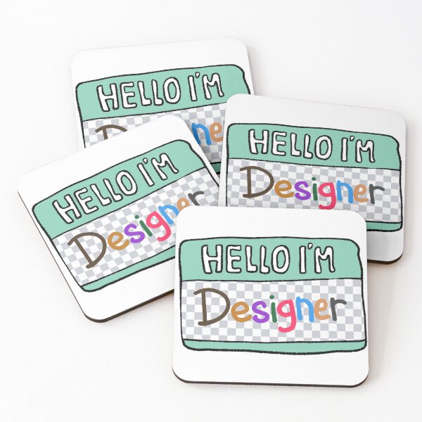 Artikelvorschau, Lustiges Namensschild „Hallo, ich bin Designer“ – Geschenk für Grafikdesigner entworfen und verkauft von RNASstuff.