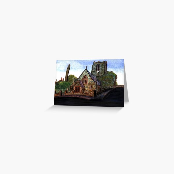 172 - SAINT CUTHBERT'S CHURCH, BLYTH - DAVE EDWARDS - WATERCOLOUR - 2007 Greeting Card