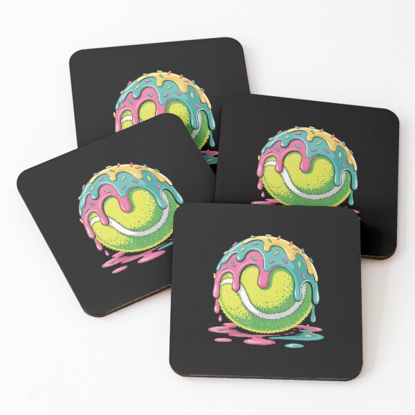 Item preview, Dripping Tennis Ball Colorful Ice Cream Style Illustration designed and sold by WayTBeenkenArt.