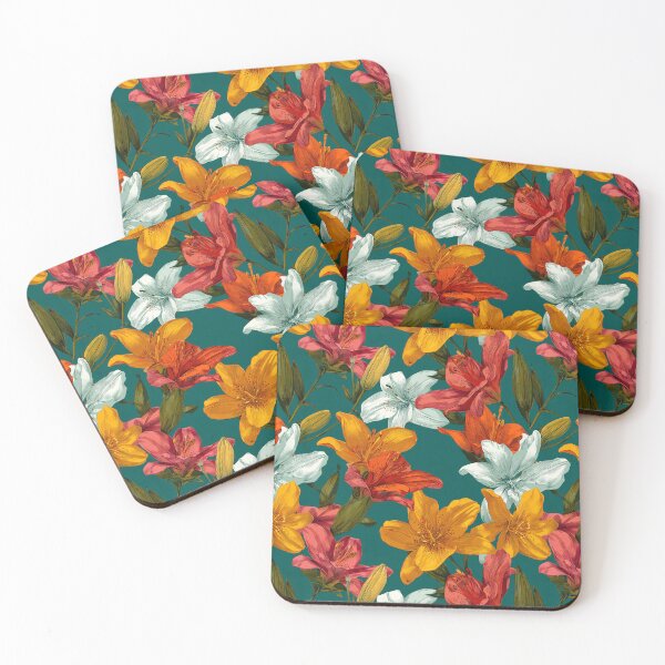 Item preview, Bold Lilies Print  - Botanical Garden Pattern  - Bridal Shower Gifts designed and sold by RoyalStarsPatts.