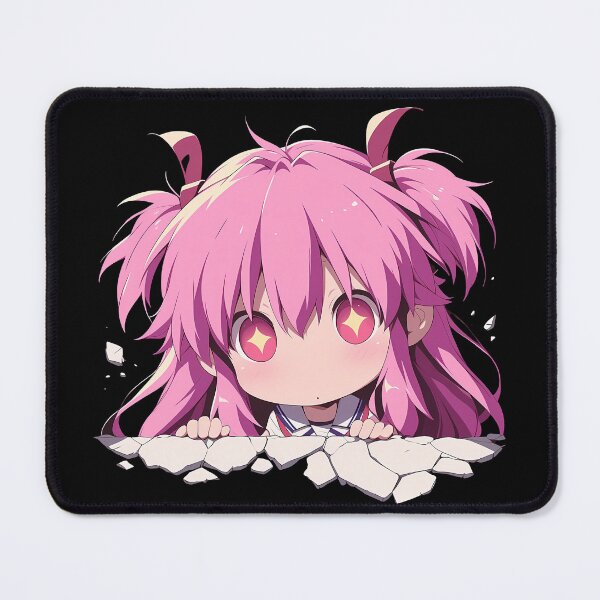Item preview, Yui Angel Beats Pink Hair Star Eyes Cute Peeking Chibi designed and sold by TorbenKuhano.