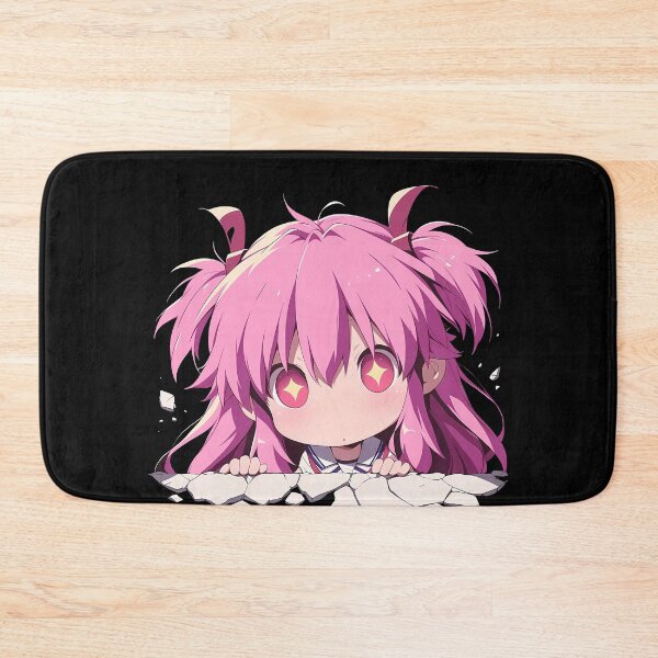 Item preview, Yui Angel Beats Pink Hair Star Eyes Cute Peeking Chibi designed and sold by TorbenKuhano.