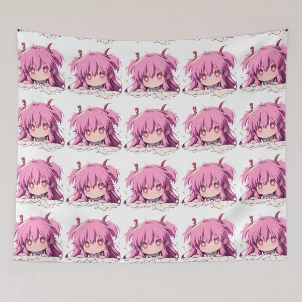 Item preview, Yui Angel Beats Pink Hair Star Eyes Cute Peeking Chibi designed and sold by TorbenKuhano.