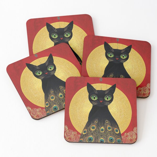 Item preview, Regal Gaze of the Peacock Cat designed and sold by Pixel Junkies Studio.