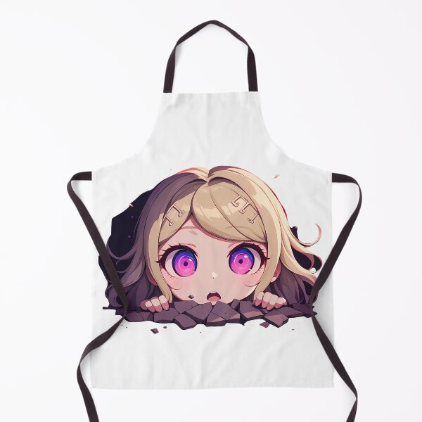 Item preview, Kaede Akamatsu Danganronpa V3 Chibi Peeking With Pink Eyes designed and sold by TorbenKuhano.
