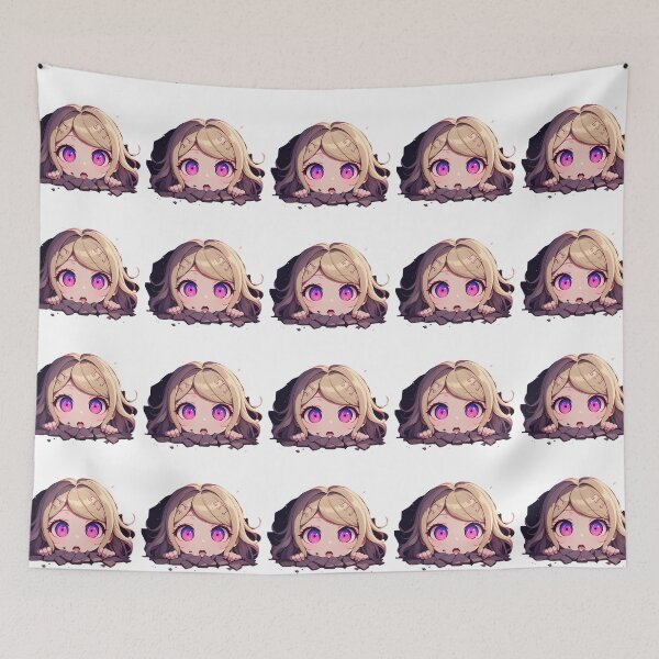 Item preview, Kaede Akamatsu Danganronpa V3 Chibi Peeking With Pink Eyes designed and sold by TorbenKuhano.