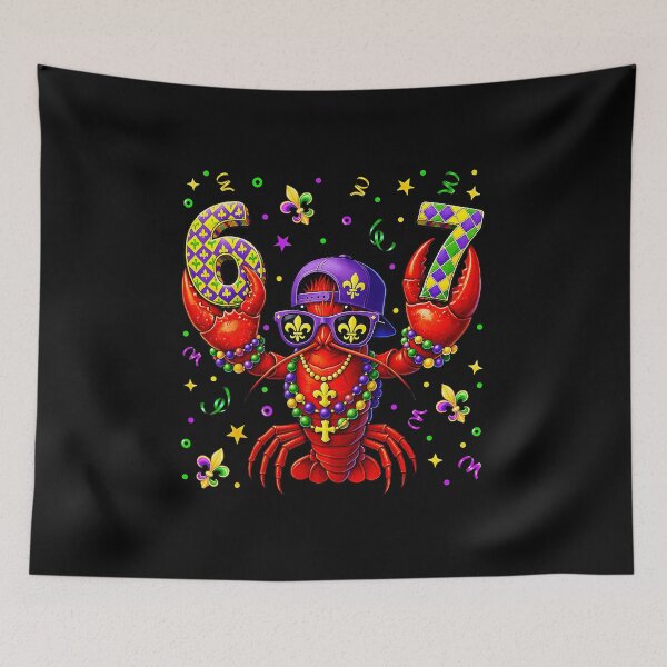 Item preview, 67 Mardi Gras Crawfish Carnival Beads Design designed and sold by gladysenglish.