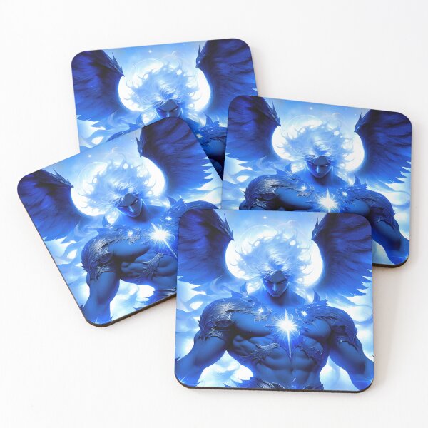 Item preview, Blue Archangel Warrior - Celestial Light Dark Fantasy designed and sold by KingdomsHarvest.
