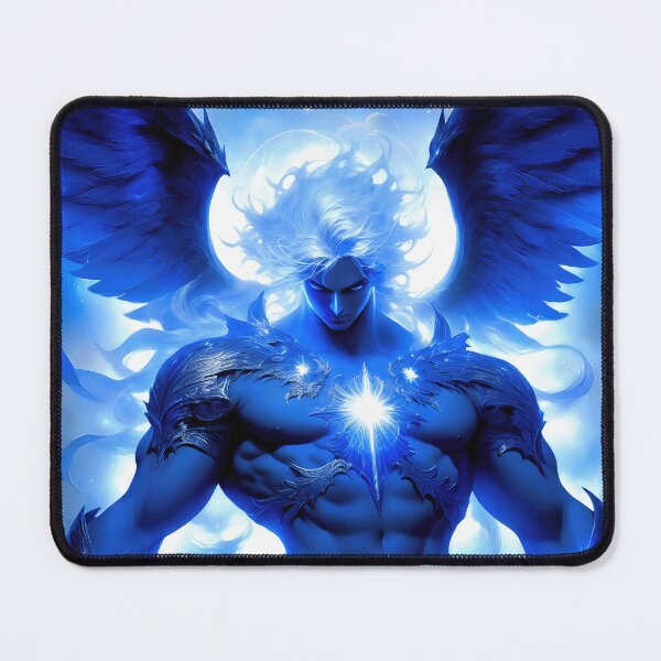 Item preview, Blue Archangel Warrior - Celestial Light Dark Fantasy designed and sold by KingdomsHarvest.