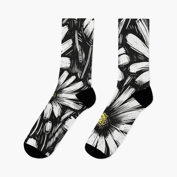 Item preview, Black and White Daisy Floral Pattern for Cheerful Minimalists designed and sold by WildStroke.