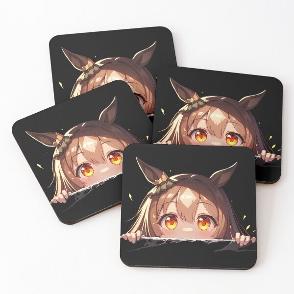 Item preview, Satono Diamond Uma Musume Chibi Peeking With Sparkles designed and sold by TorbenKuhano.