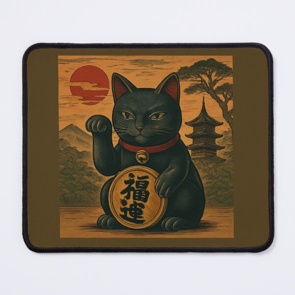 Item preview, Maneki-neko ( Beckoning cat, Lucky cat ) Cool Black Ver. designed and sold by カイトラボ.