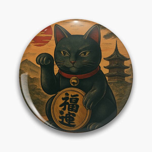 Item preview, Maneki-neko ( Beckoning cat, Lucky cat ) Cool Black Ver. designed and sold by カイトラボ.